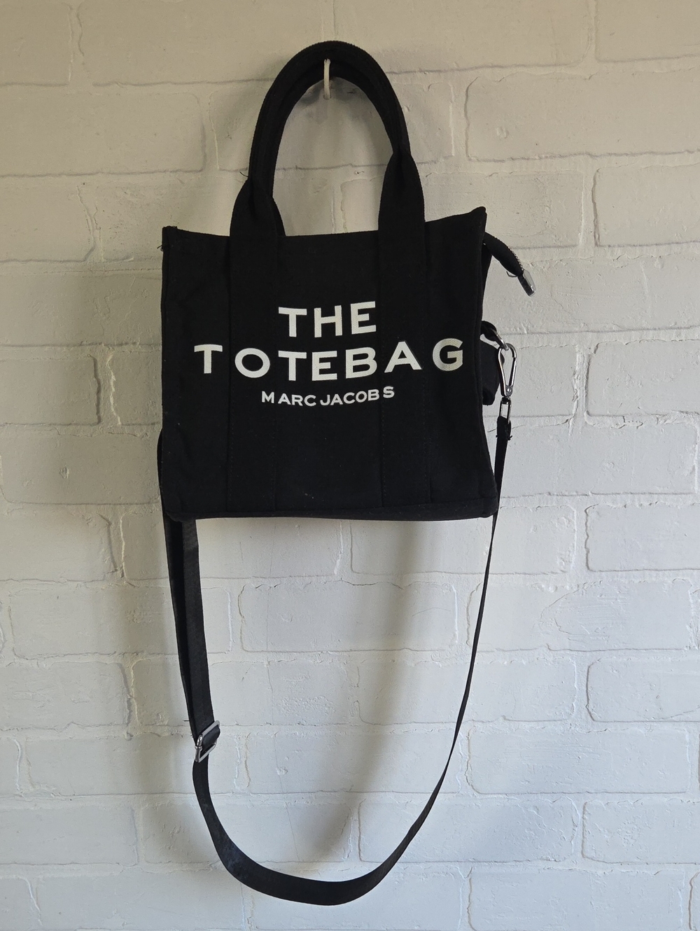 Marc Jacobs Black Canvas 'The ToteBag' Crossbody Tote